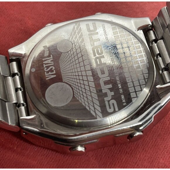 Vestal Solar Syncretic watch Two Tone Runs Great Chronograph - Picture 4 of 4